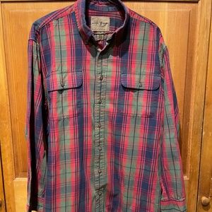 Duck Head Expedition men’s plaid shirt red green and  blue size L